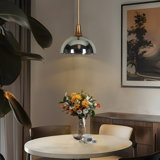 1-Light Single Modern Dome Pendant Light