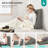 Curved Wedge Reading Pillows Connectable Linen Headboard For Sitting Up In Bed Sofa Backrest Lumbar Support Cushion-110479225