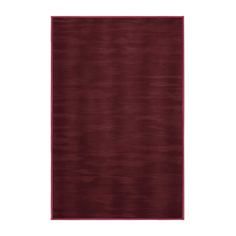 Machine Washable Solid Red Area Rug, Rectangle 8' x 10'
