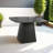 Modern 44" Rounded Square Outdoor Pedestal Dining Table, Sintered Stone Top, Flared Pyramid Aluminum Pedestal Base, Weather-Resistant, Rust-Free, For Patio, Deck, Poolside, Balcony – Seats 4
