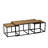 Modern Coffee Table with 2 Side Tables, Oak & Black, 47.2 x 19.7 x 23.6 inches | 100% Melamine Coated Particle Board, Metal Frame | Extendable, Multipurpose with Additional Storage, Industrial Design