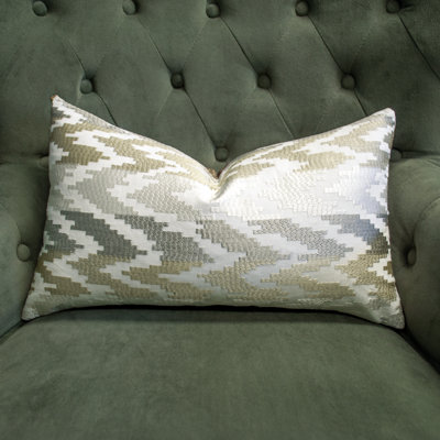 Ensemble de coussins décoratifs brodés Thomas Taupe Thomas