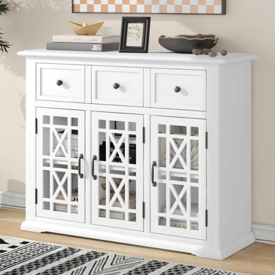 Armoire d'appoint vintage à 3 portes, armoire d'entrée et console Zohe
