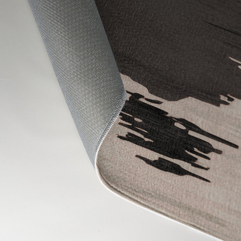 Tapis intérieur et extérieur gris Watercolor, Rectangulaire 3 pi x 5 pi
