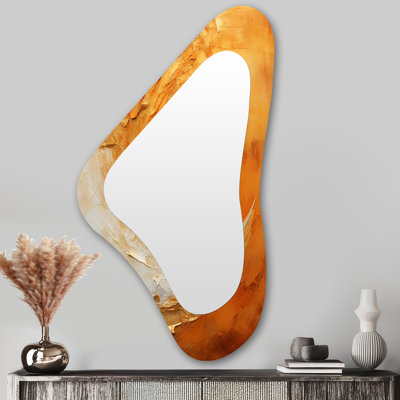 Miroir décoratif Maha, orange, désert, spirale II