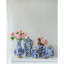 D9,5 x 16 po Vase à fleurs chinois et blanc avec accents dorés