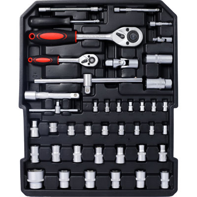 969Pcs Home Repair Tool Kit For Men. 4 Rolling Toolbox, Black. For Maintenance, Garden, And Diy Jobs. Has Wrenches, Screwdrivers, Pliers. Long-Lasting Construction. An Ideal Handymen 969 Black Box