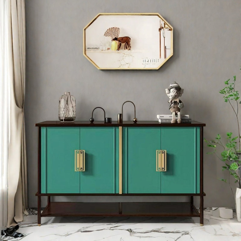 Nouvelle armoire d'entrée en bois massif de style chinois