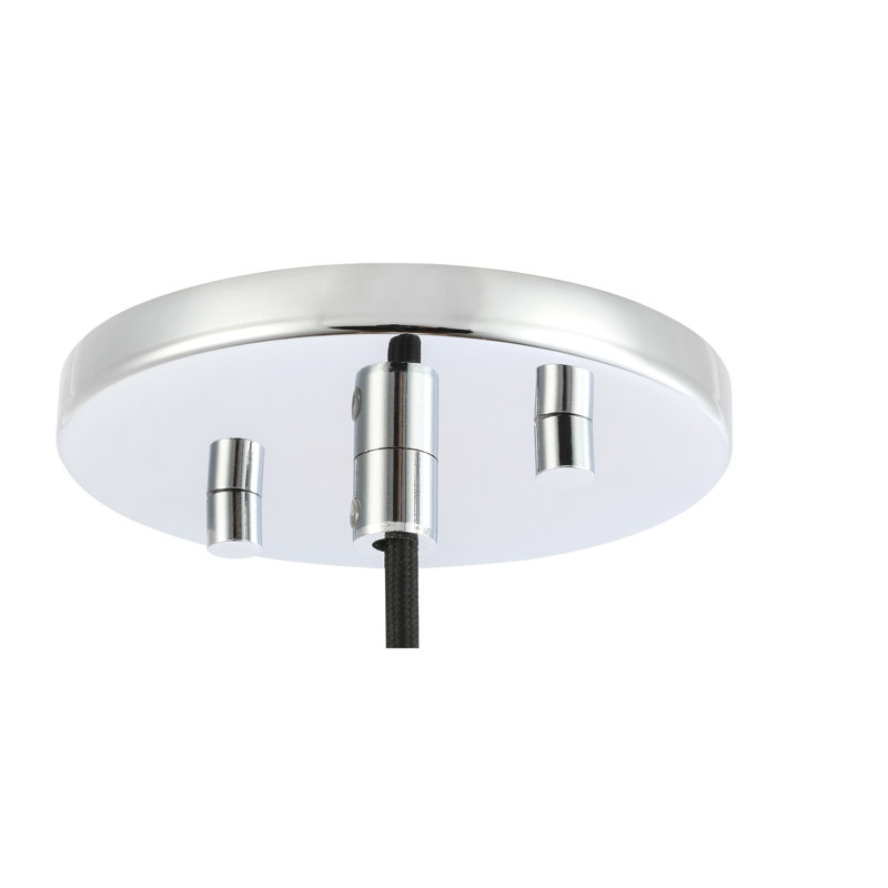 Luminaire suspendu simple à 1 lumière Shults, Chrome, Halogène