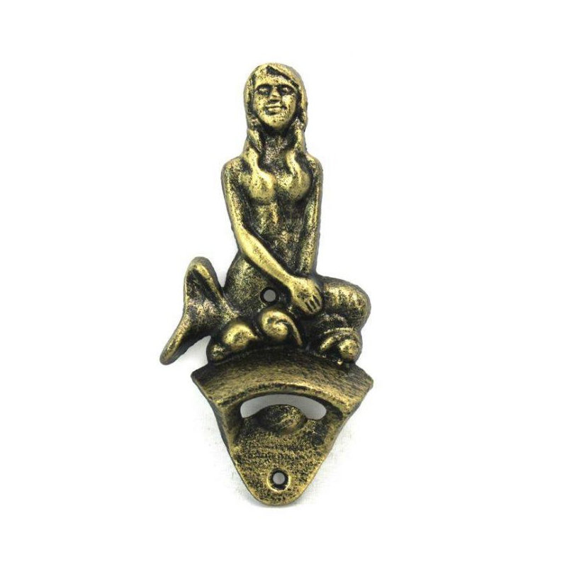 Ouvre-bouteille Justina Mermaid, Or antique