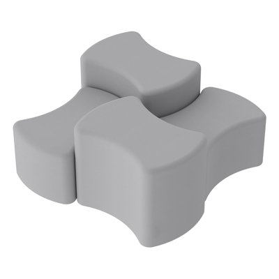 Pro Series Upholstered Bowtie Ottoman, 4-Pack