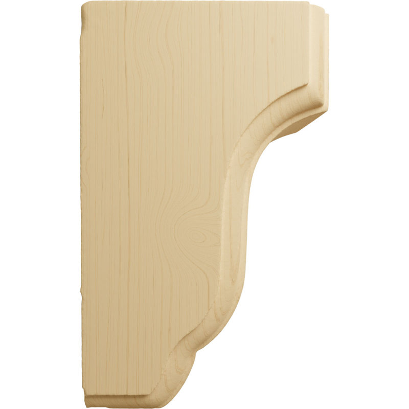 Support en bois / corbeau H 4,5 po x l 2,5 po x P 2,75 po, Aulne