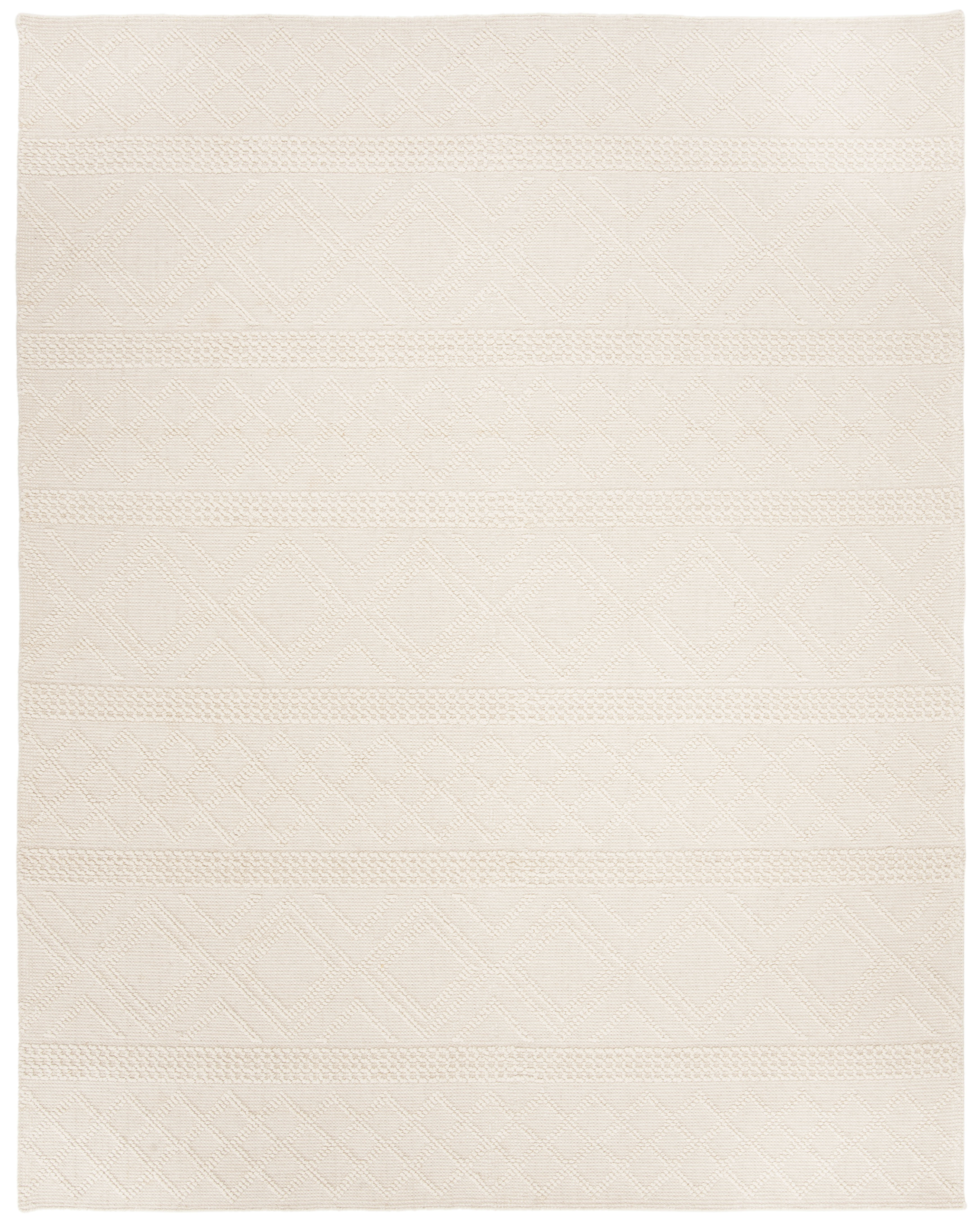 Standard One Color Rug Dakota Fields Hayhurst Hand Woven Wool/Cotton Solid Color Rug in Ivory ...