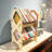 2 Pack Desktop Bookshelf, Stackable Book Organizer With Handle, Mini Storage Rack For CD/Magazine/File Folder, Portable Small Bookshelf For Study, Living Room, Kid's Room, No Nails