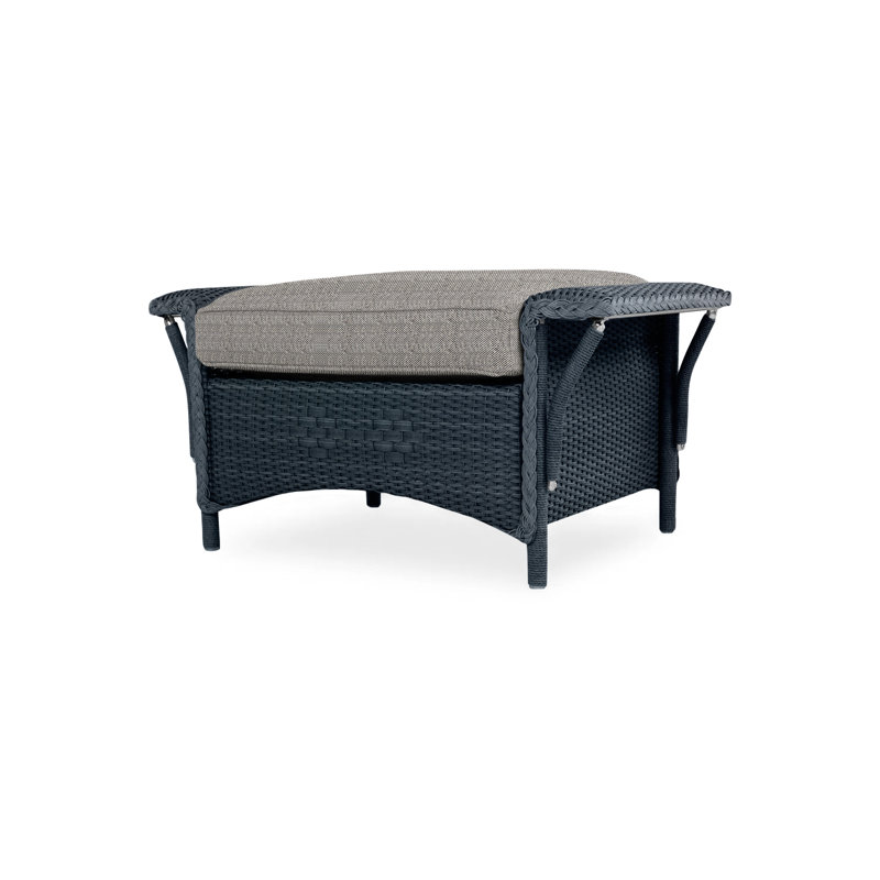Nantucket Outdoor Ottoman, Rumba Stonewashed, Pewter