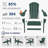 Folding Adirondack Chair, SGS Tested, Wooden Textured with Cup Holder, Heavy All-Weather HDPE Comfortable Set Poolside Backyard Lawn-124432772