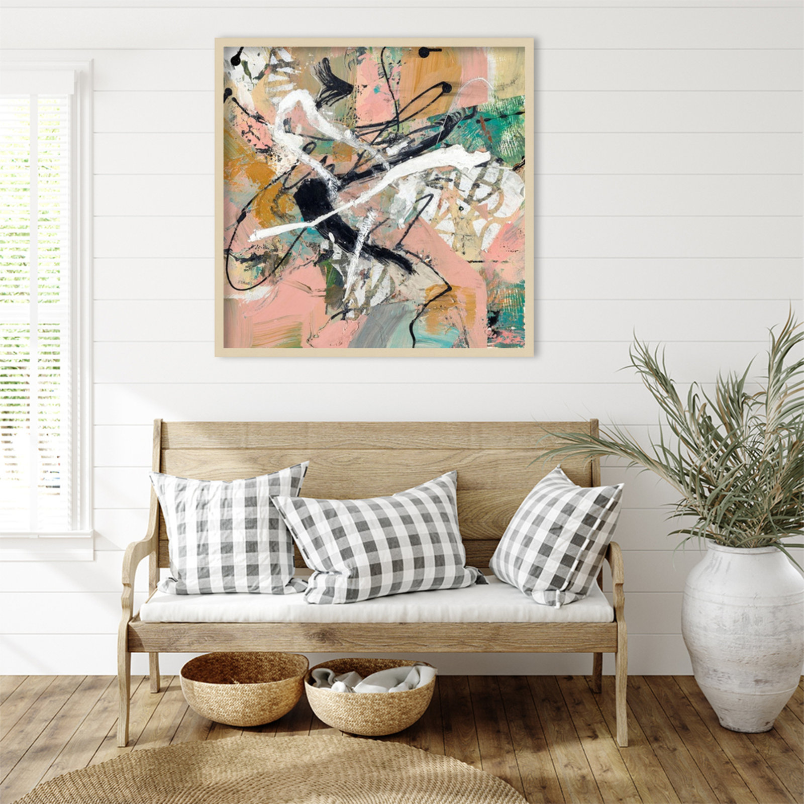 Sutter "Fluid" Print by Suzanne McCourt, 33" H x 33" W, Brown