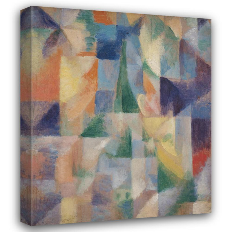 "Fenêtre donnant sur la ville" par Robert Delaunay - Toile tendue avec châssis, H 24 po x l 17 po