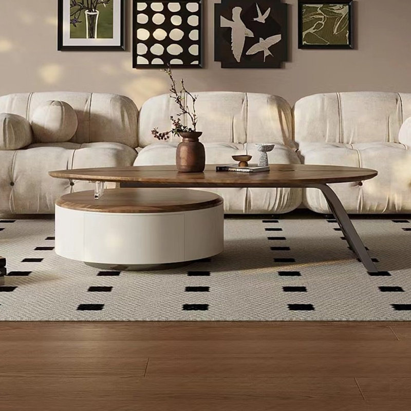 Table basse en noyer massif