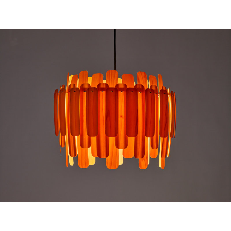 Maruja 1 - Light Pendant, Orange, Matte Black, E26