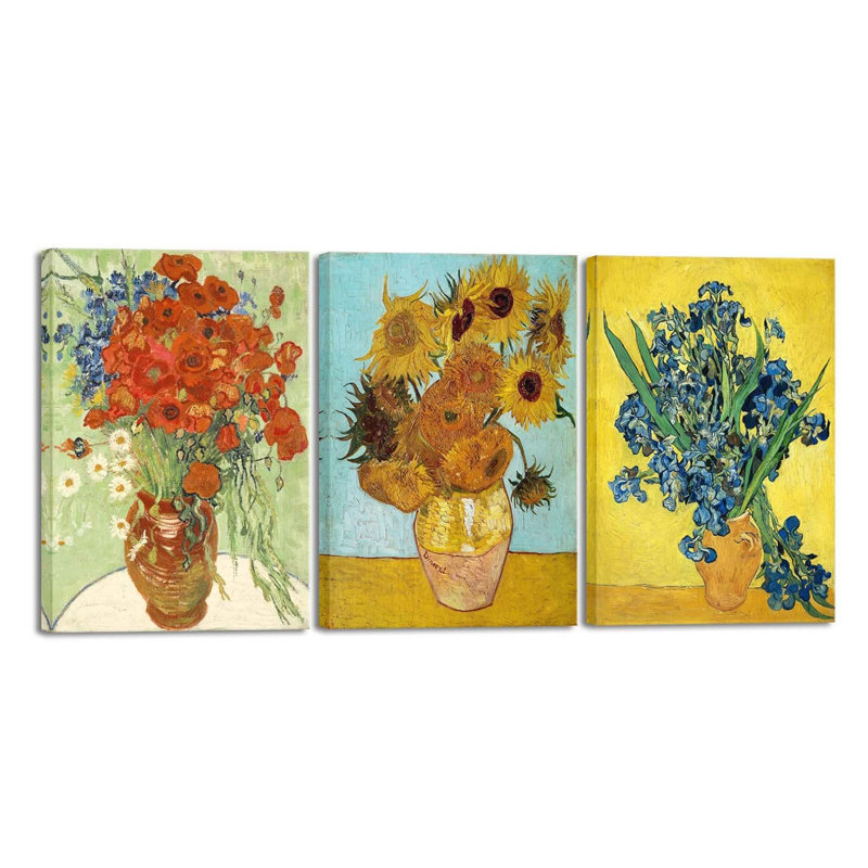 3 Piece Wrapped Canvas Print, 60 cm H x 40 cm W