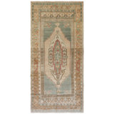 Vintage Turkish Tashpinar Wool On Wool 5Ft1inx10ft7in Beige