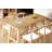 Rectangular Rustic Solid Pine Dining Set With Upholstered Chairs, Farmhouse Kitchen Table Set-1988945534