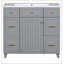 Ensemble de meuble-lavabo 36 po avec comptoir d'évier, gris, lavabo simple