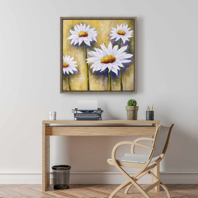 «Daisies at Sun» sur toile | Décoration florale et botanique pour chambre à coucher