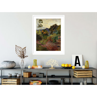 «Martinique Landscape» par Paul Gauguin - Estampe numérique encadrée