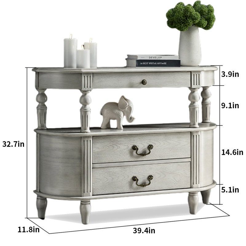 Volkher, 32.7" H x 39.4" W x 11.8" D, Hoar