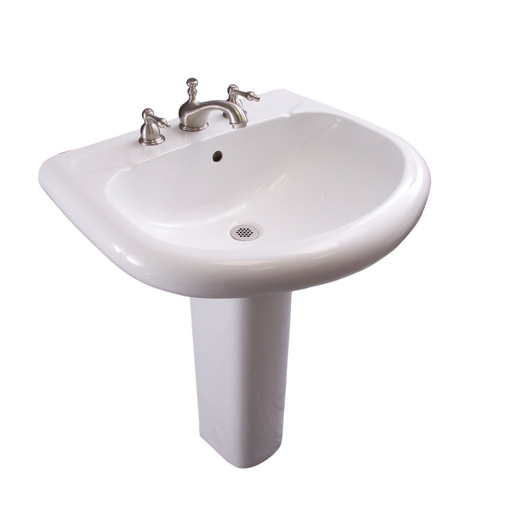 Barclay Orient 21.75'' White Vitreous China U-Shaped Bathroom Sink with Overflow