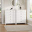 Commode pour chambre à coucher avec 5 tiroirs, commode moderne de 32 po de largeur avec poignée en métal-876485816