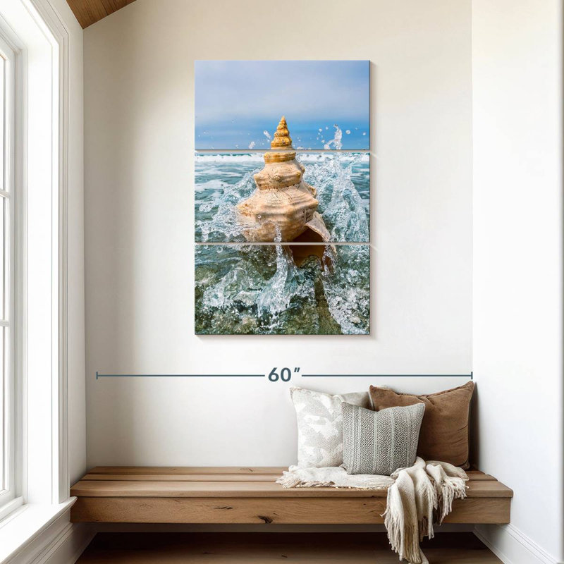 Ocean Conch Shell, 45" H x 28" W