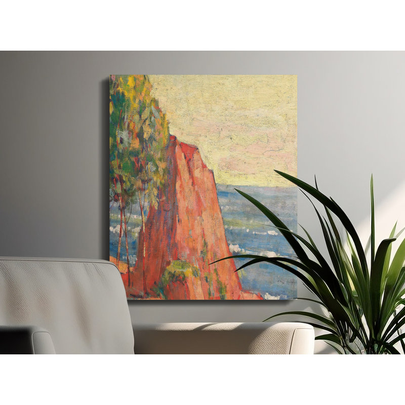 Lark Manor Seaside Cliff Canvas Wall Art, Landscape Painting, Coastal ...