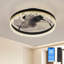 Ventilateur de plafond noir intelligent avec lumière Smart Silent Elegant
