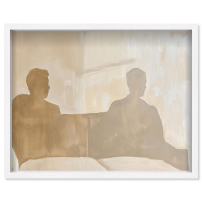 Oliver Gal Shadow of Two Man Minimal Portrait - Luxury Shadowbox Framed Wall Art