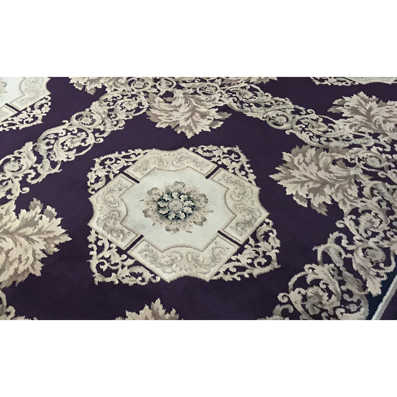 Savonnerie Wool Geometric Area Rug