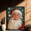 «Black Santa Vintage», art mural encadré noir, impressions de style rétro-1241518135