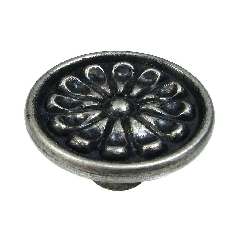 Poignée ronde surdimensionnée de 1 5/8 po de diamètre, Fer naturel