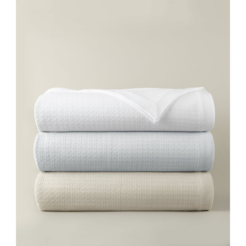 Couverture 100% coton Newport, Double/Grand, Blanc