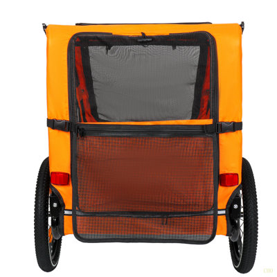 Pet Bike Trailer Dog Cart For Bicycle,Suitable For Small And Medium Pets, Easy Folding Cart Frame, Quick Release Wheel, Non-Slip Floor, Internal Leash