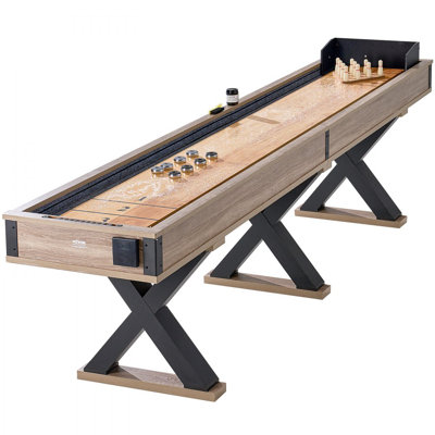 11.5 ft Shuffleboard Table 2 in 1 Shuffleboard and Bowling Combo Game Set