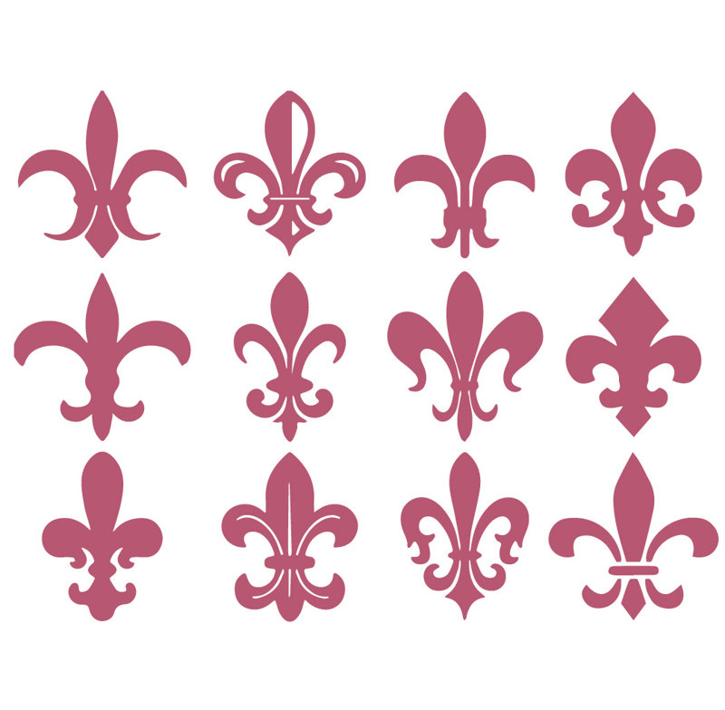 Décalcomanie murale motif fleur du lis, H 24 po x l 32 po x P 0,01 po, Rouge à lèvres