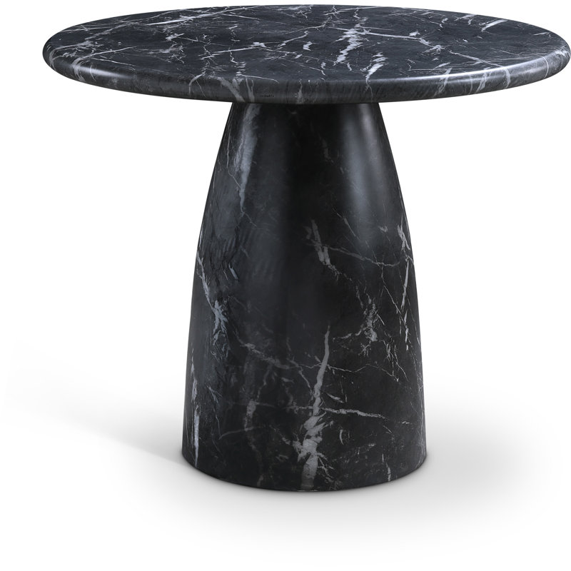 Table de salle à manger C béton, Noir, noir, noir, noir, H 30 po x l 36 po x P 36 po