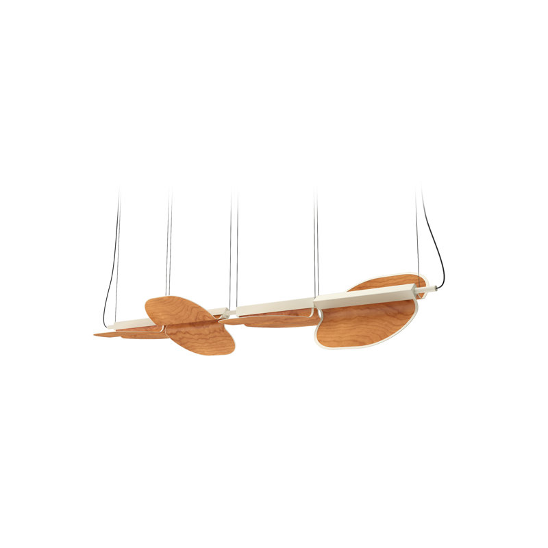 Omma 4 - Light LED Pendant, Natural Cherry, Gold