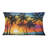 Colourful Bold Palm Trees Landscape IV - Palms & Palm Trees Printed Throw Pillow
