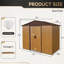 Abri de rangement extérieur en métal 8 x 4