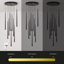 Luminaire suspendu en forme de larme à 9 lumières pour îlot de cuisine à interrupteur noir à intensité variable