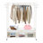 63.4 In Clothing Rack with Wheels